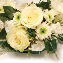 Wreath Ribbon Edging Green and White