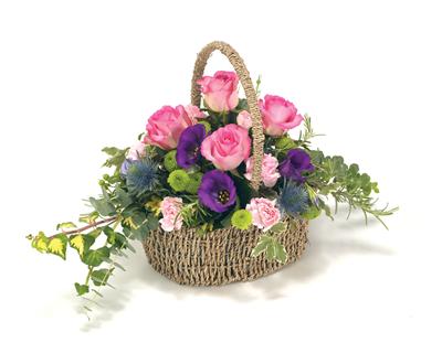 Funeral BasketPink & Purple